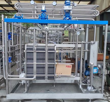 1000L Pasteurizer Machine With PLC For Milk / Yogurt / Fruit Juice Processing Line SUS304/316