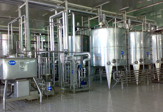 SUS304/316 kundenspezifische 500-5000L/H Pflanzenmilchverarbeitungslinie komplette Soja-/ Mandelmilchproduktionslinie Milchmaschine mit PLC