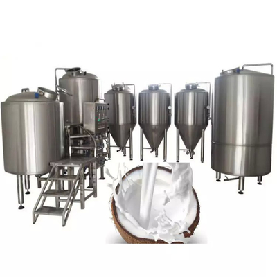 Hochwertige Kokosnuss-Produktionsanlage Vollständige Kokosmilchverarbeitungslinie Neue Kokosnussmaschine mit PLC SUS304/316