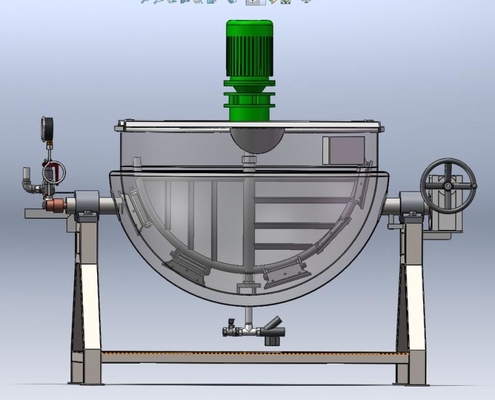 Industrieller silberner elektrischer Gas-Dampf-Manteltopf für Gemüse/Bean Pasete