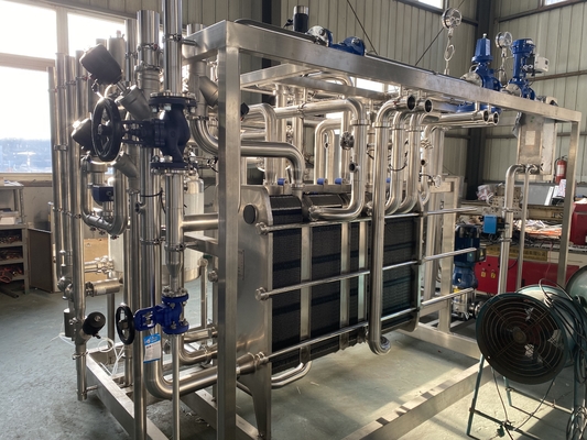 Pasteurisierer mit hoher Kapazität 0,5-20L/h für Milch-/Fruchtsaftsaft-/Sauceverarbeitungsmaschine vollautomatische oder halbautomatische Pasteurisierungsmaschine mit PLC