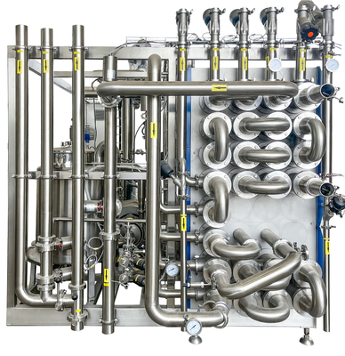 SUS304/316 UHT-Sterilisator für die Flüssigkeitsverarbeitung von Milch/Joghurt/Ei UHT-Sterilisationsmaschine mit PLC-Rohrsterilisator