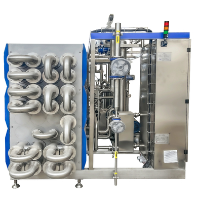 SUS304/316 UHT-Sterilisator für die Flüssigkeitsverarbeitung von Milch/Joghurt/Ei UHT-Sterilisationsmaschine mit PLC-Rohrsterilisator