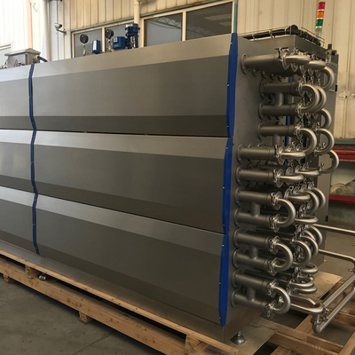 Effizienter und einfach zu bedienender UHT-Sterilisator für Fruchtsaft-/Bierverarbeitungslinie kundenspezifisch 500-20000L/H Tubular Sterilisationsgerät SUS304/316